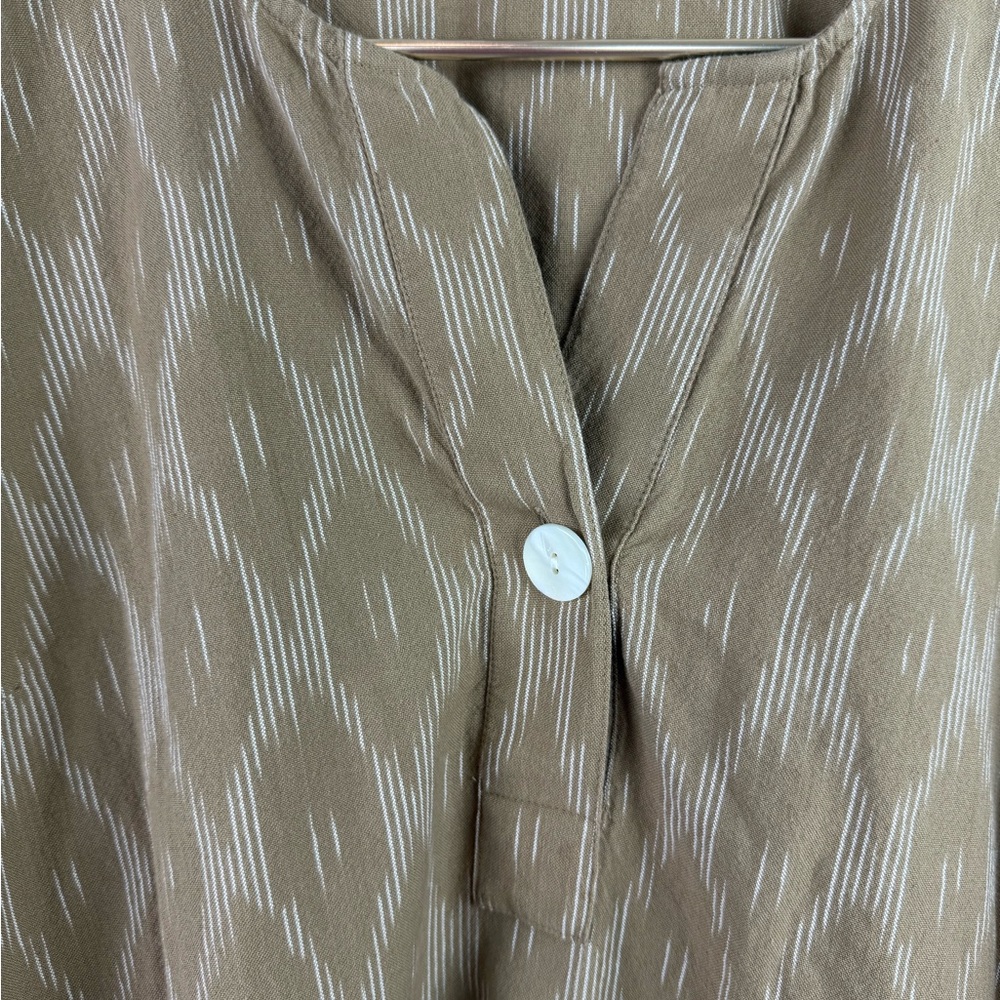 J. Jill pure Jill linen Lagenlook pinstripe top medium - Picture 2 of 6
